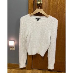 forever 21 fuzzy crop top sweater